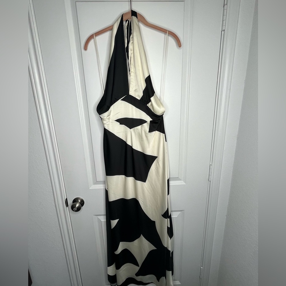 Anthropologie Bardot Citron Halter Midi Dress Size 10 NWT / Flawed* - Picture 7 of 16